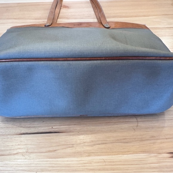 Christian Dior Vintage Diorissimo Carryall Grey Coated Canvas & Vachetta Tote - Picture 14 of 16